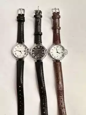 Часы наручные женские Cartier кварцевые с мягким ремешком, для девочек-подростков, с датой и временем